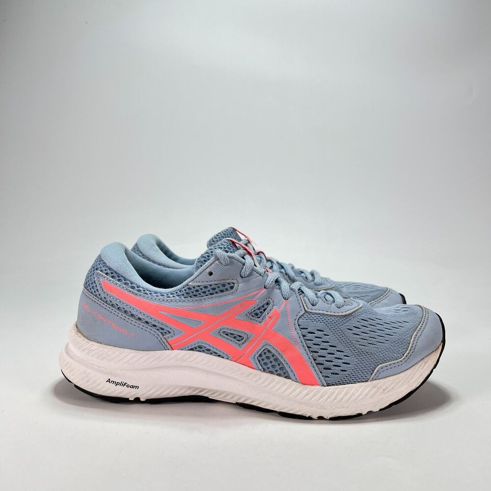 ASICS Gel-Contend 7 Gray Coral Running Shoes 1012A911 Women's Size 8